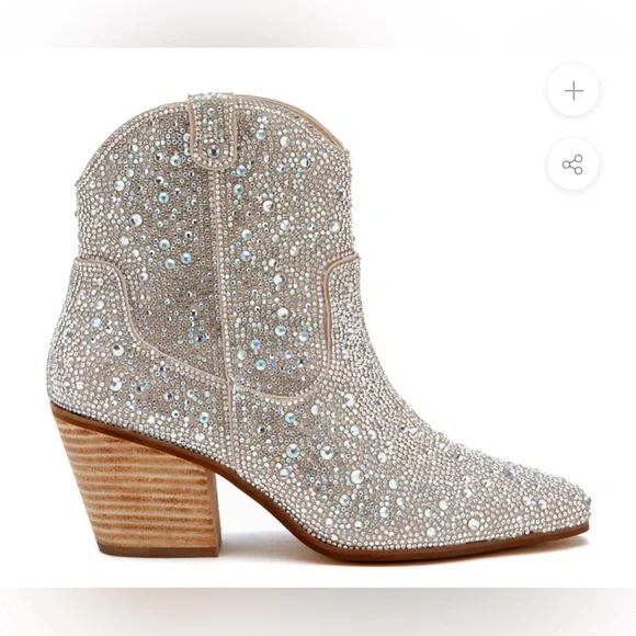 Matisse Harlow Western Ankle Boot Womens Size 9 Rhinestone Cowgirl Fall Boots - Picture 5 of 10